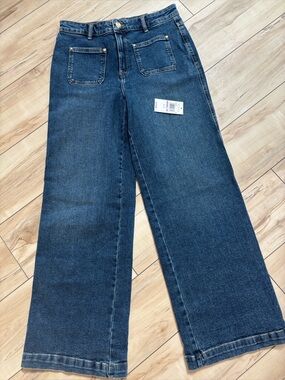 Michael Kors Dark Blue Wide-Leg Jeans